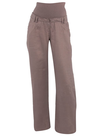 Dorothy Perkins Mama.licious mocha linen pants