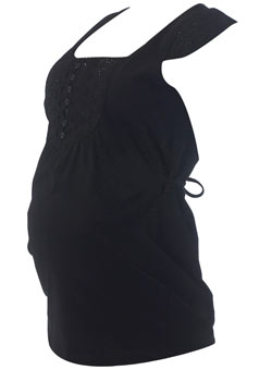 Dorothy Perkins Maternity black broderie cami