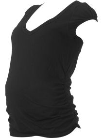 Dorothy Perkins Maternity black short sleeve v neck top