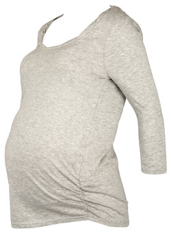 Dorothy Perkins Maternity grey twist neck top