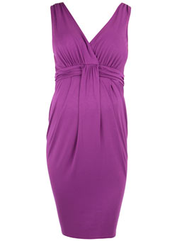 Dorothy Perkins Maternity magenta drape dress