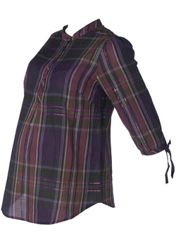 Dorothy Perkins Maternity purple check shirt