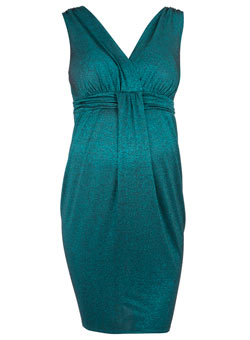 Dorothy Perkins Maternity teal drape dress