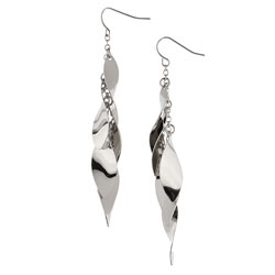 Metal Twist Drop Earrings