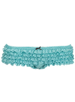 Mint/black chiffon ra ra short