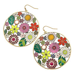 Mixed Flower Drop Earrings