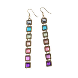 Multi stone drop earrings