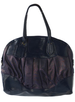 Navy sparkle bowler bag