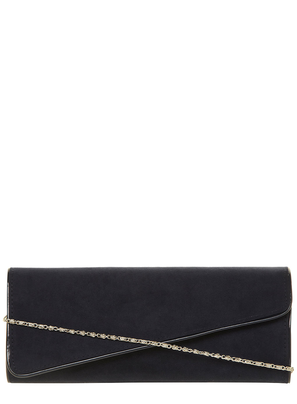 Navy suedette clutch bag 22206423