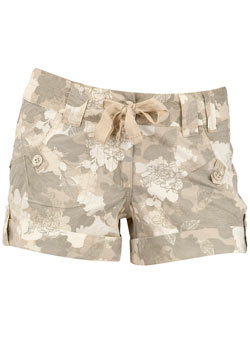 Neutral camo shorts