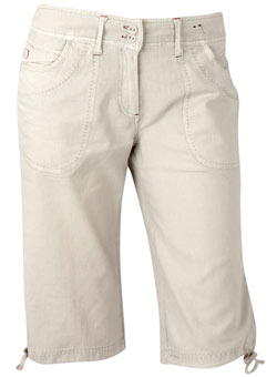 Dorothy Perkins Oatmeal linen long shorts