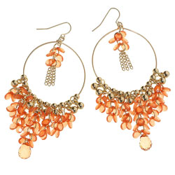 Opaque Bead Drop Earrings