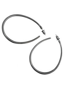 Oval hoop earrings