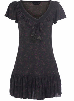 Dorothy Perkins Paisley ruffle tunic