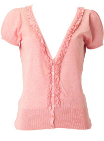 Dorothy Perkins Peach frill trim cardigan