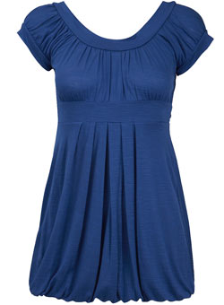 Dorothy Perkins Petite blue bubble tunic