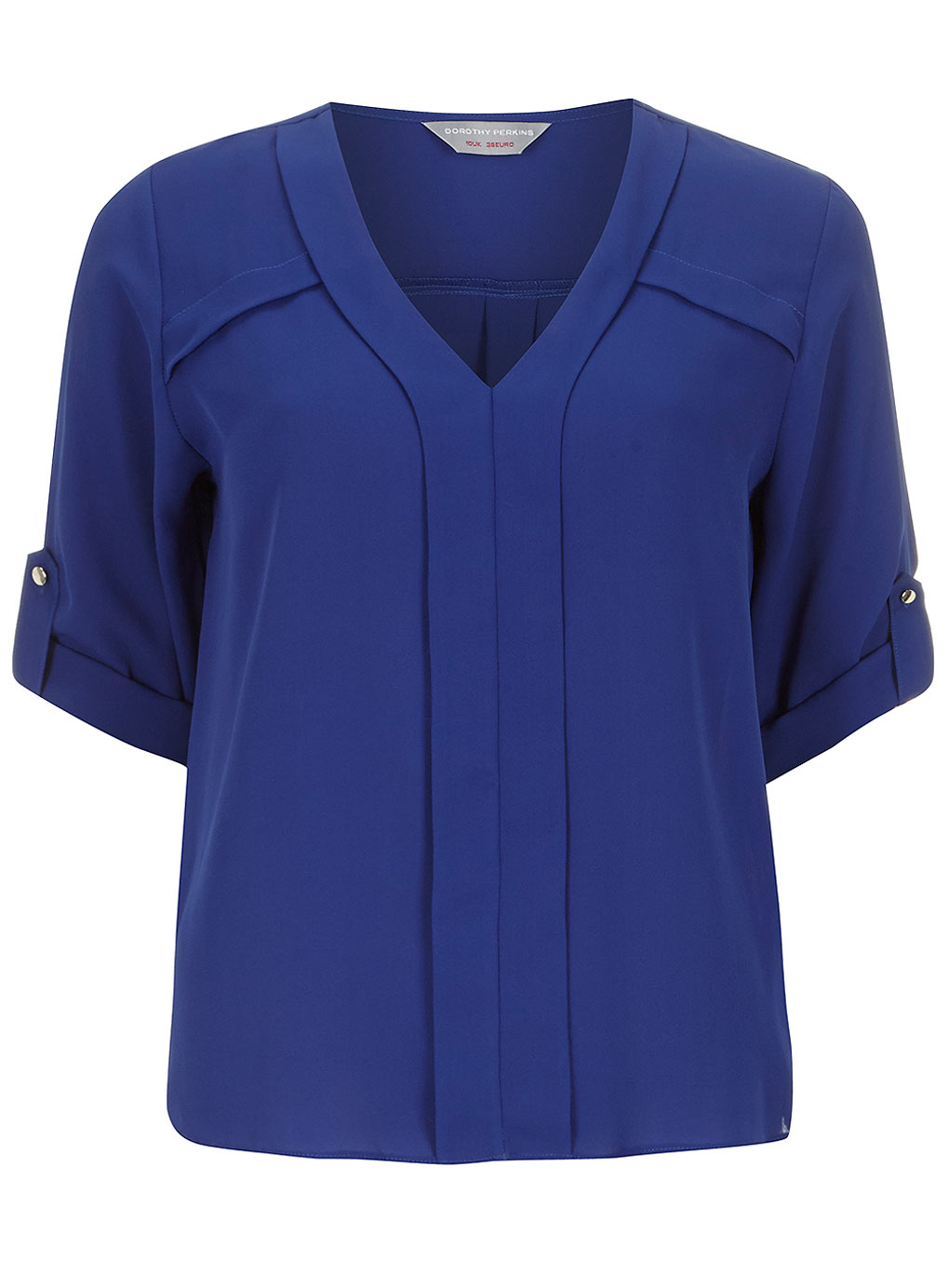 Petite Blue V Neck Blouse 79232310