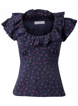 Dorothy Perkins Petite ditsy clown frill top