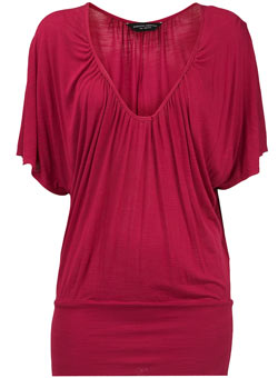 Dorothy Perkins Pink slubby batwing top