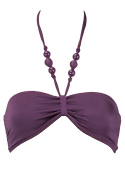 Purple beaded bandeau top