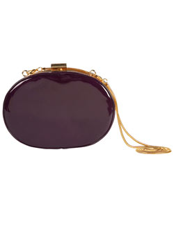 Purple oval clutch