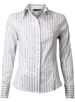 Dorothy Perkins Silver satin stripe shirt