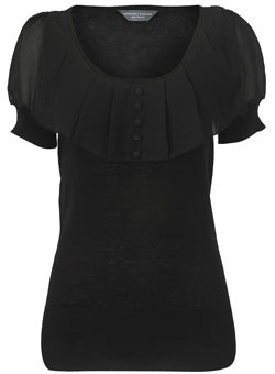 Dorothy Perkins Tall black chiffon jumper