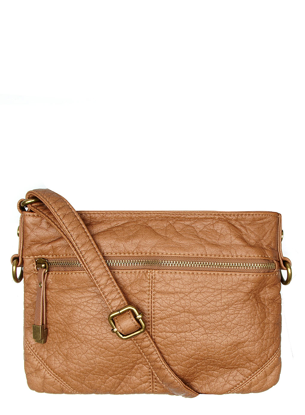 Tan small zip crossbody 18346100