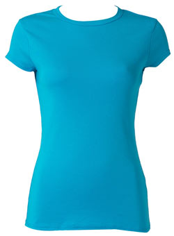 Teal crew neck top