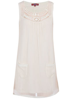 Dorothy Perkins Uttam cream crochet tunic