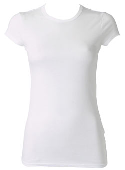 White crew neck top