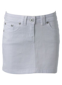 Dorothy Perkins White denim mini skirt