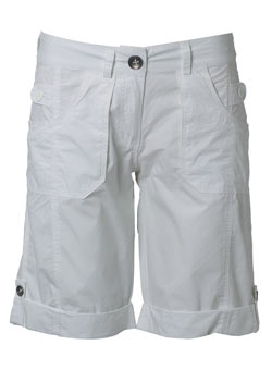 Dorothy Perkins White poplin long shorts