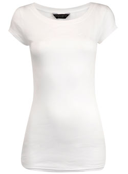 Dorothy Perkins White slash neck top