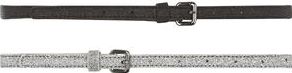 Dorothy Perkins, 1134[^]262015000713320 Womens 2PP Black/Silver glitter belts- Black