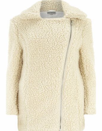 Womens Alice  You Cream Wool Zip Detail Coat-