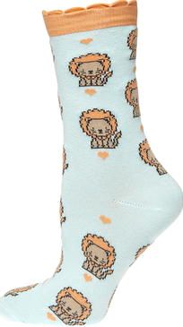 Dorothy Perkins, 1134[^]262015000690290 Womens Aqua Blue Lion Printed Sock- Blue