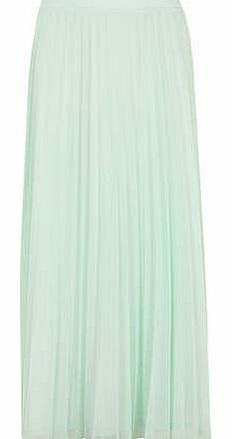 Dorothy Perkins Womens Aqua Mesh Pleat Maxi Skirt- Blue DP14540729