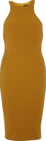 Dorothy Perkins, 1134[^]262015000711174 Womens AX Paris Mustard textured midi dress-