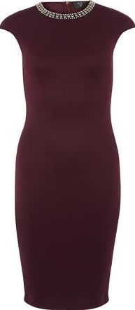 Dorothy Perkins, 1134[^]262015000711215 Womens AX Paris Plum jewelled neck dress- Purple