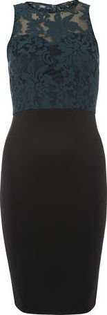 Dorothy Perkins, 1134[^]262015000711178 Womens AX Paris Teal mesh detail 2 in 1 dress-