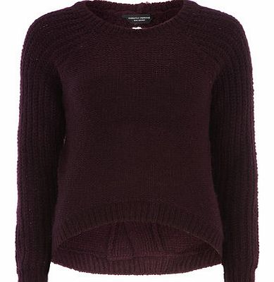 Dorothy Perkins Womens Berry Twist Back Jumper- Burgundy