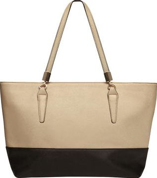 Dorothy Perkins, 1134[^]262015000711770 Womens Black and mink block tote- Brown DP18398228