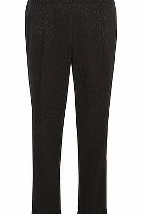 Dorothy Perkins Womens Black Animal Print Joggers- Black