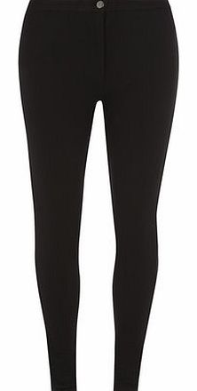 Dorothy Perkins Womens Black Button up Twill Treggings- Black