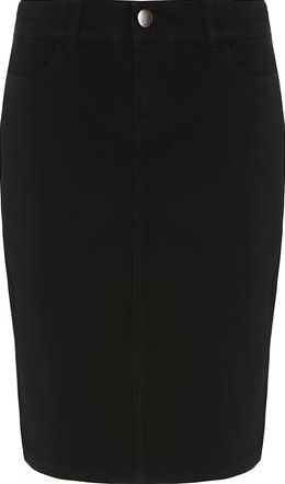 Dorothy Perkins, 1134[^]262015000712847 Womens Black Denim Pencil Skirt- Black DP70345501