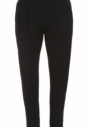 Dorothy Perkins Womens Black Jersey Hareem Trousers- Black