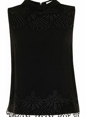 Womens Black lace top- Black DP68200046