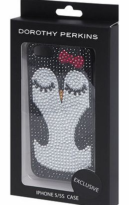 Womens Black Penguin iPhone Cover- Black