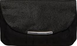 Dorothy Perkins, 1134[^]262015000713976 Womens Black pleat curve clutch Bag- Black